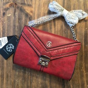 Small Red Purse w/chain strap